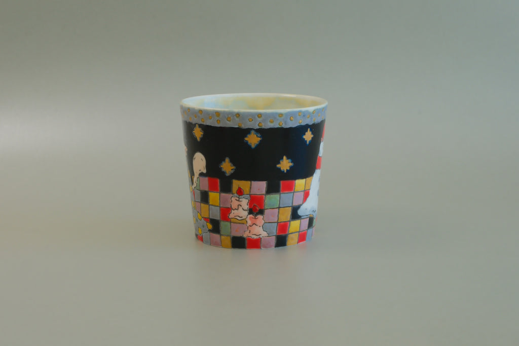 Pajama Cat & Snowman Cup - Small