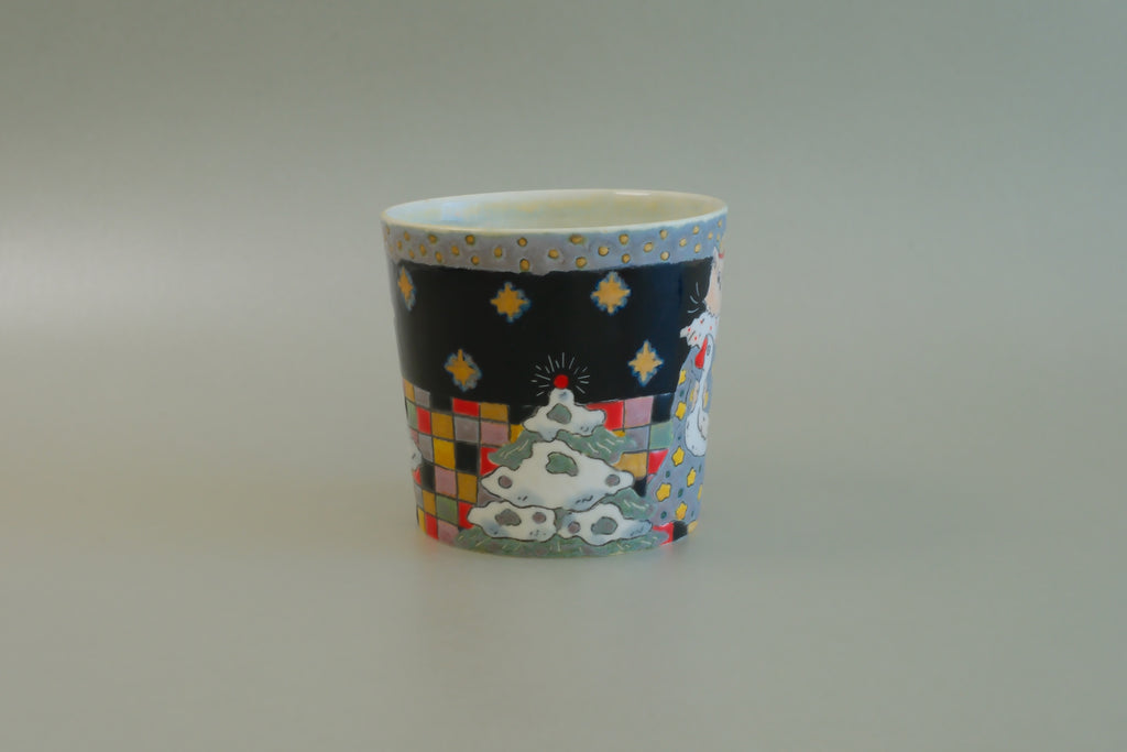 Pajama Cat & Snowman Cup - Small