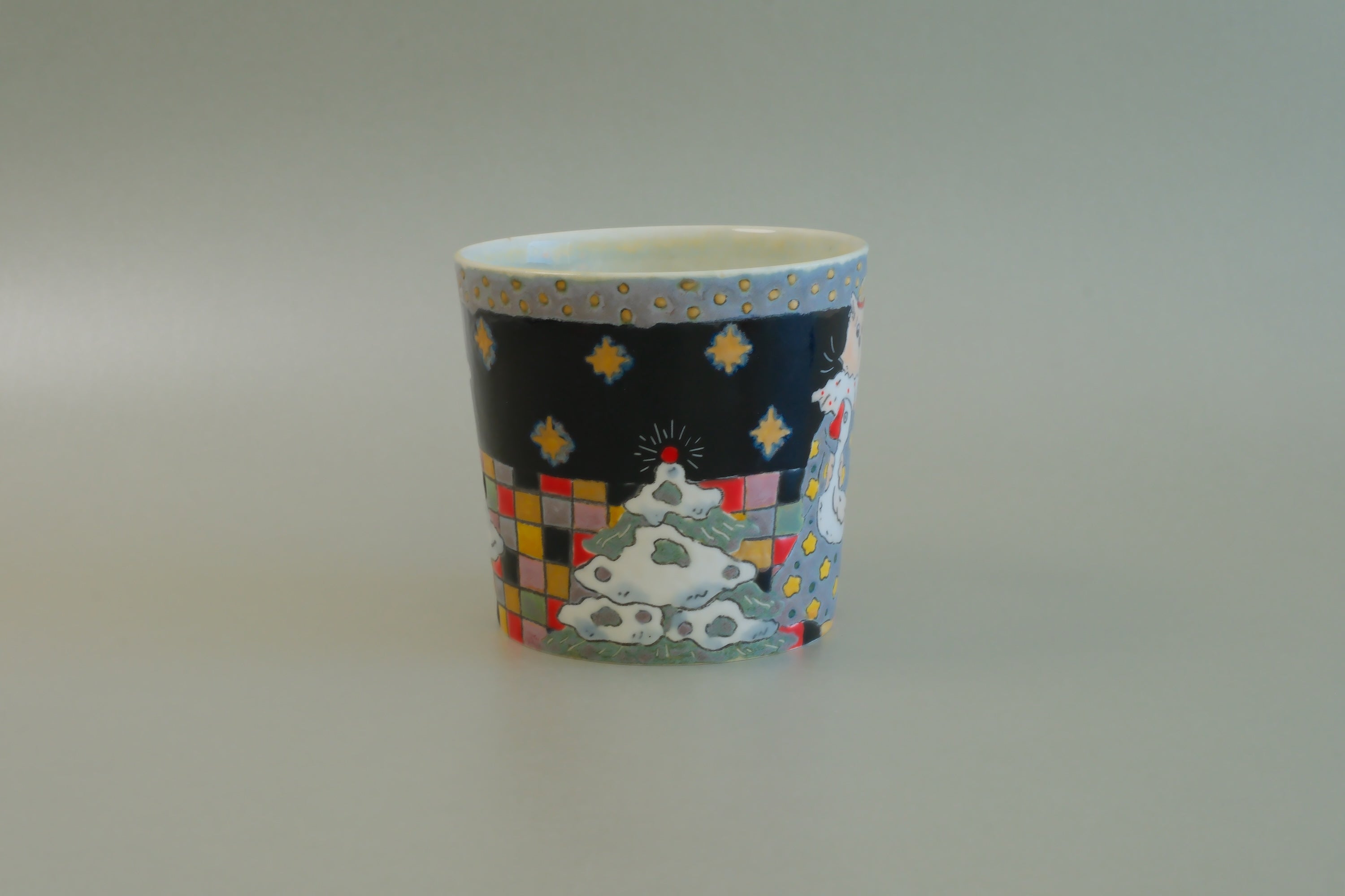 Pajama Cat & Snowman Cup - Small