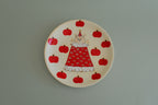 Pajama Cat & Red Apple Dessert Plate