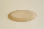 Beige Elongated Oval Plate