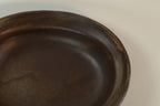 Brown Oval Shallow Bowl A