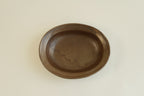Brown Oval Shallow Bowl B