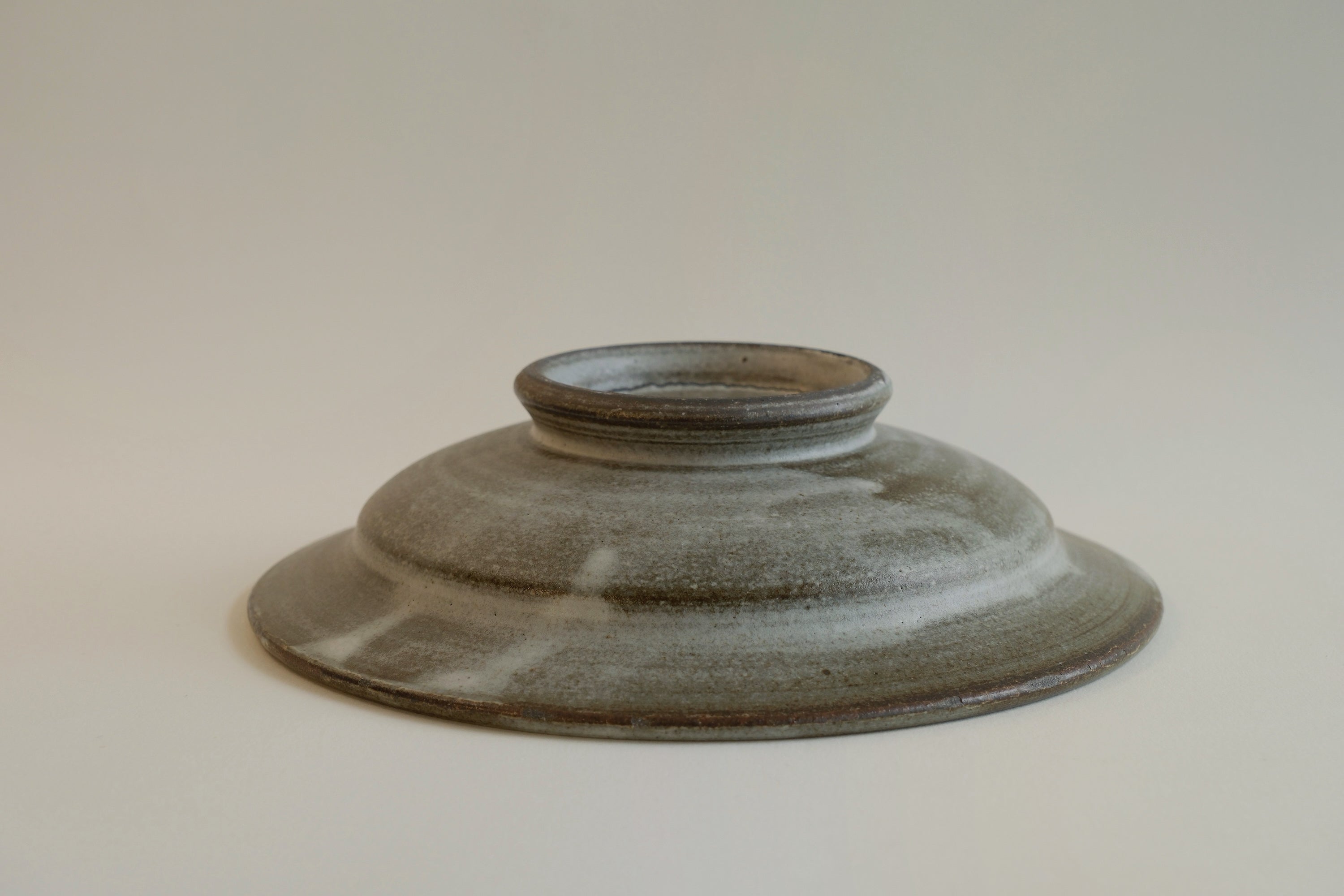 Hand-Brushed Grey Plate - Small