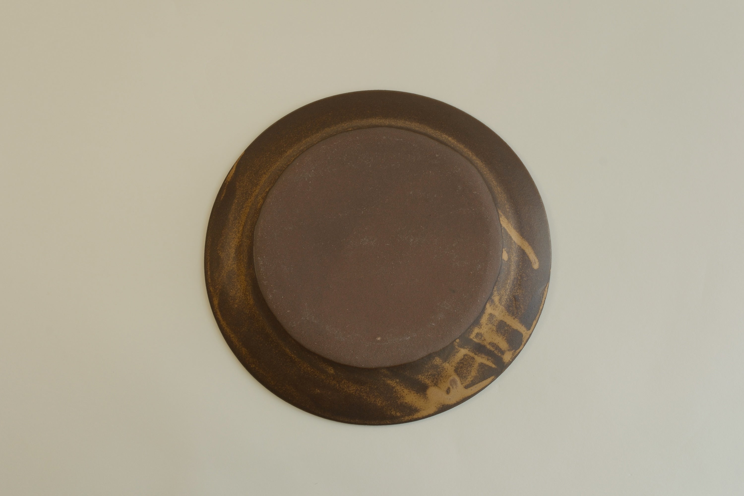 Brown Round Plate