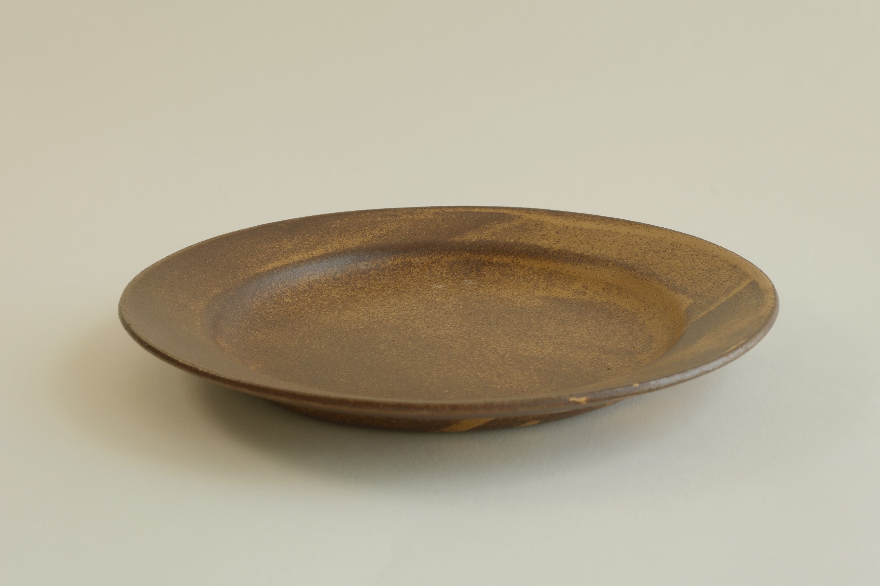Brown Round Plate