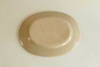Beige Wide Oval Plate