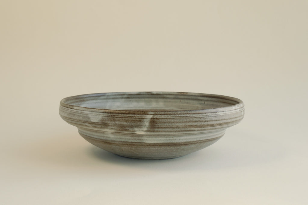 Hand-Brushed Gray Plate - Large