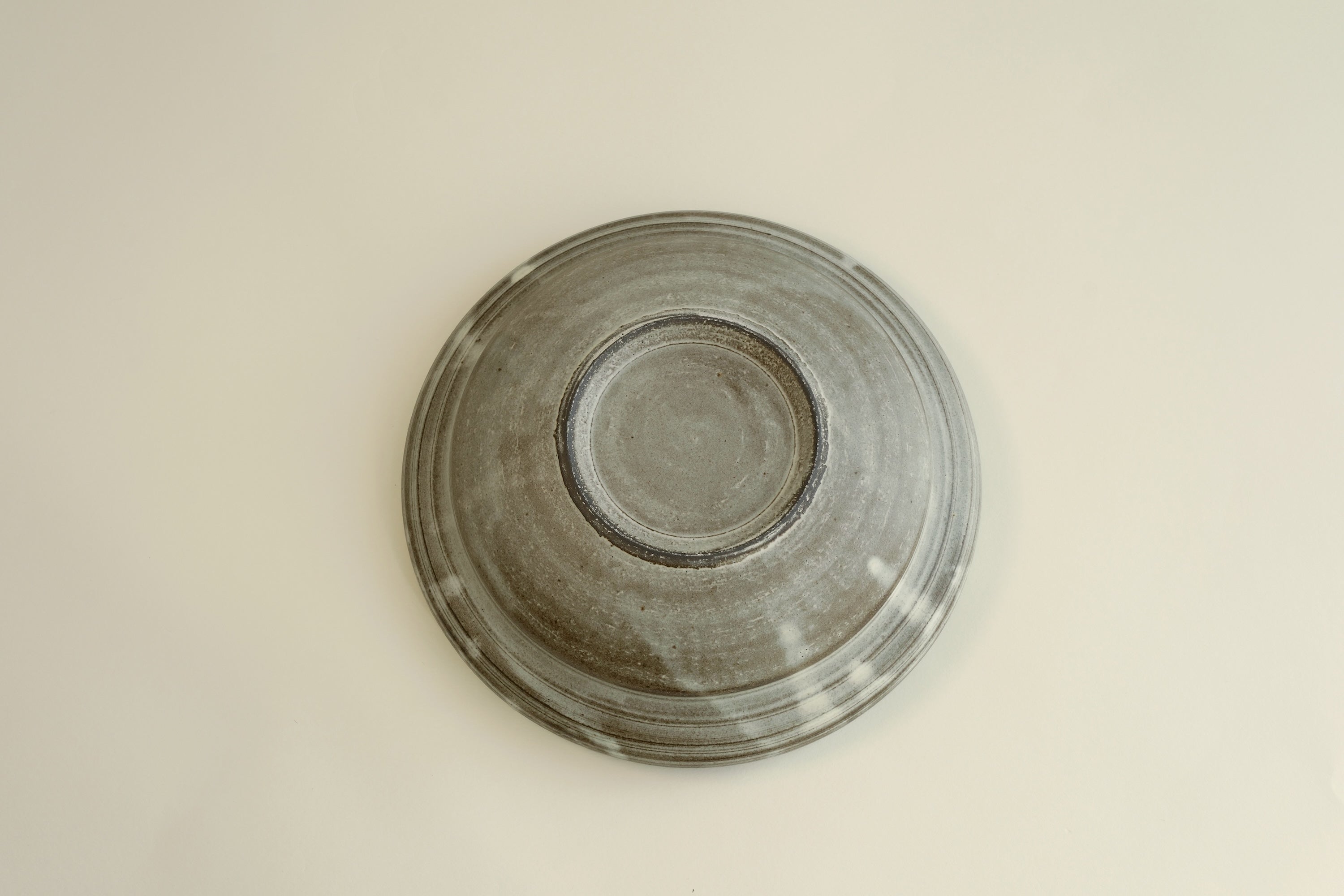 Hand-Brushed Gray Plate - Large