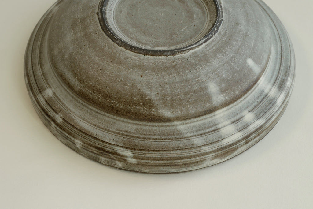 Hand-Brushed Gray Plate - Large