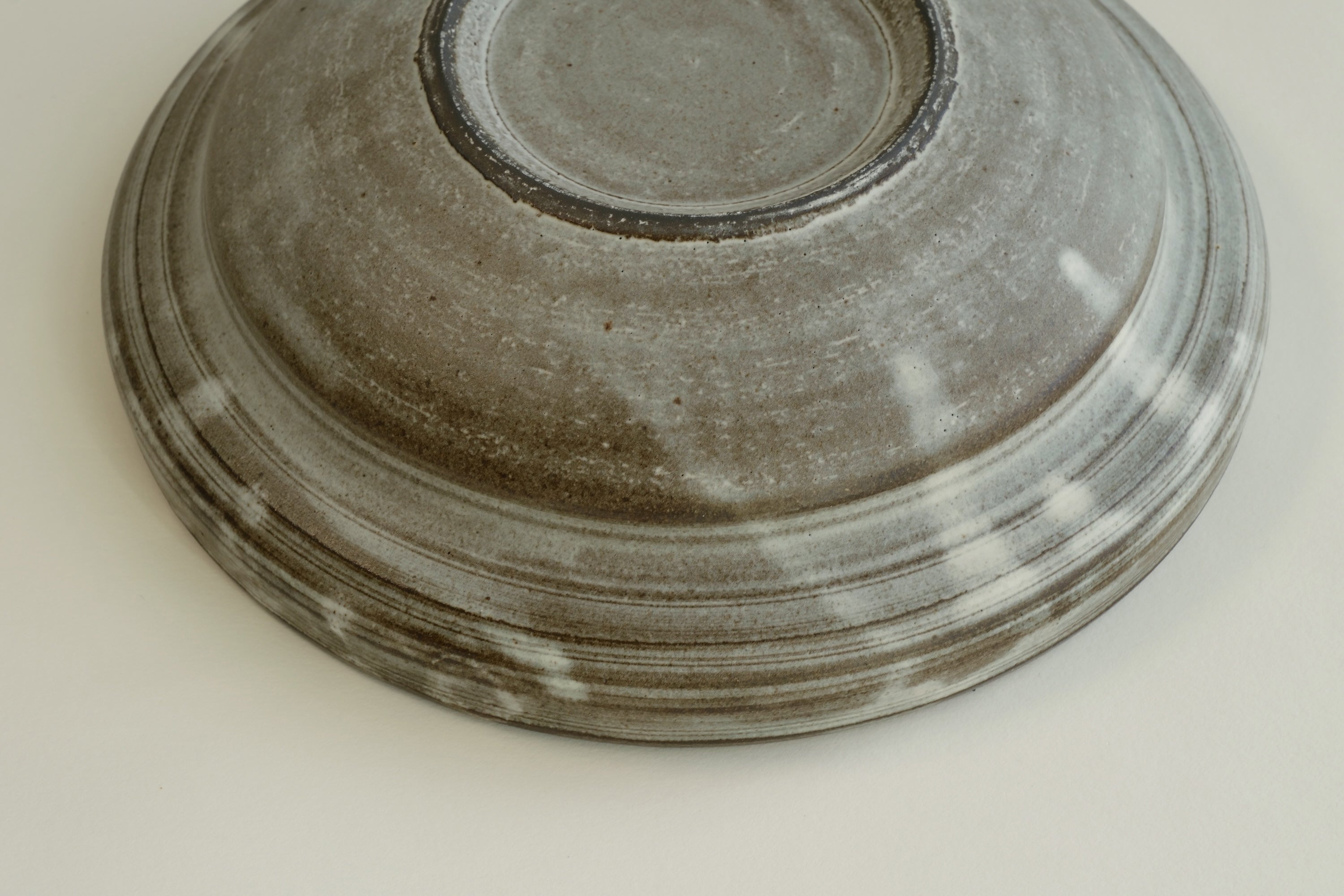 Hand-Brushed Gray Plate - Large