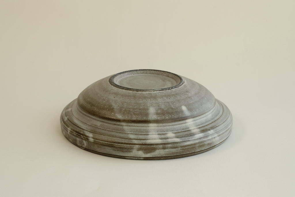 Hand-Brushed Gray Plate - Large
