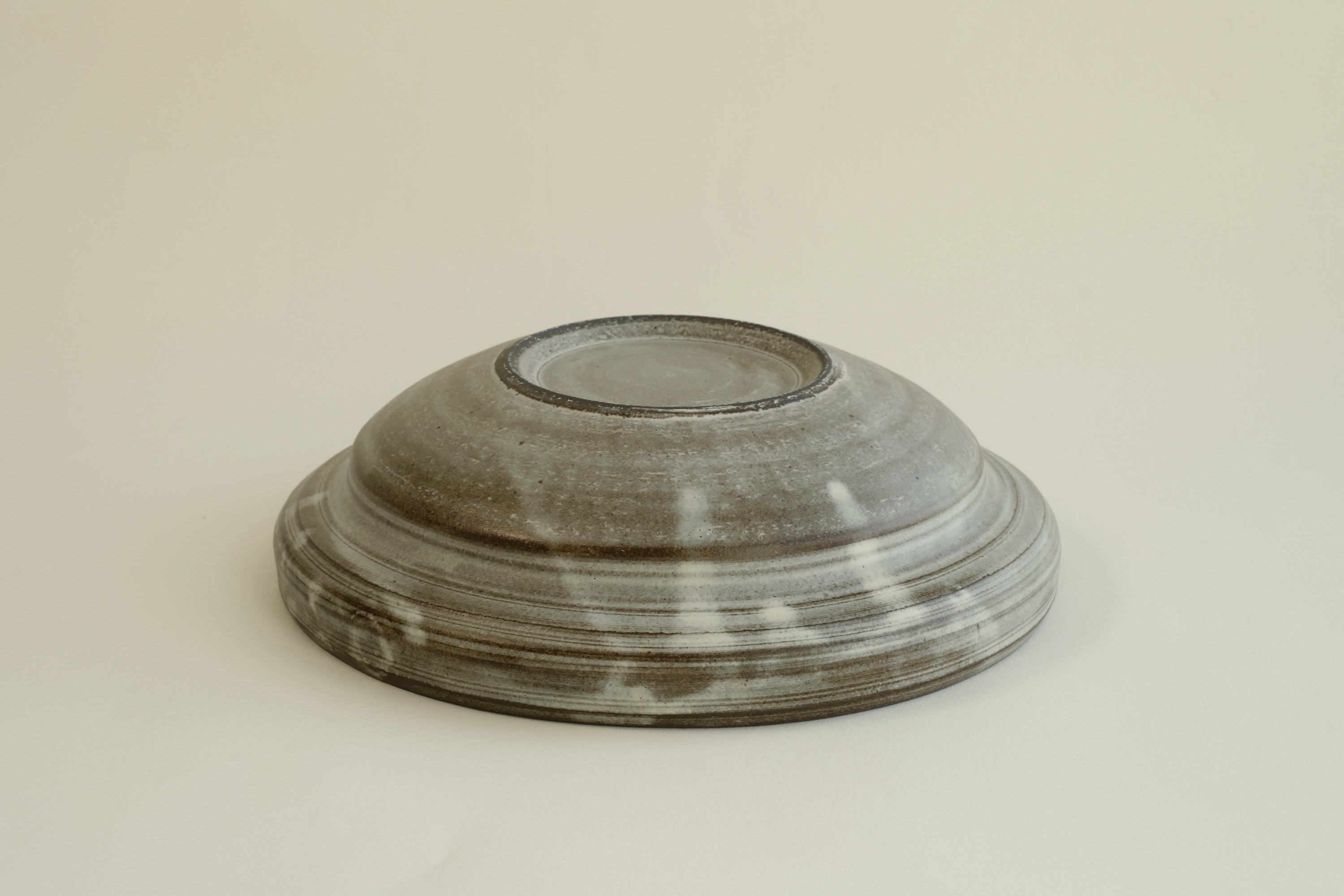 Hand-Brushed Gray Plate - Large