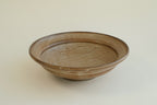 Hand-Brushed Brown Plate -  Large