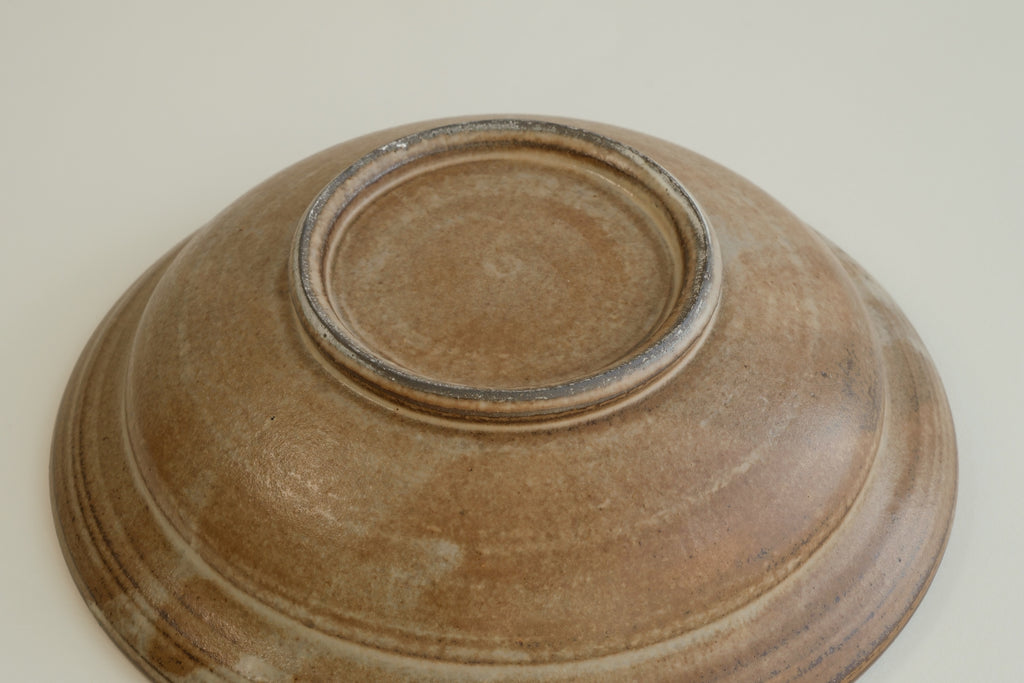 Hand-Brushed Brown Plate -  Large