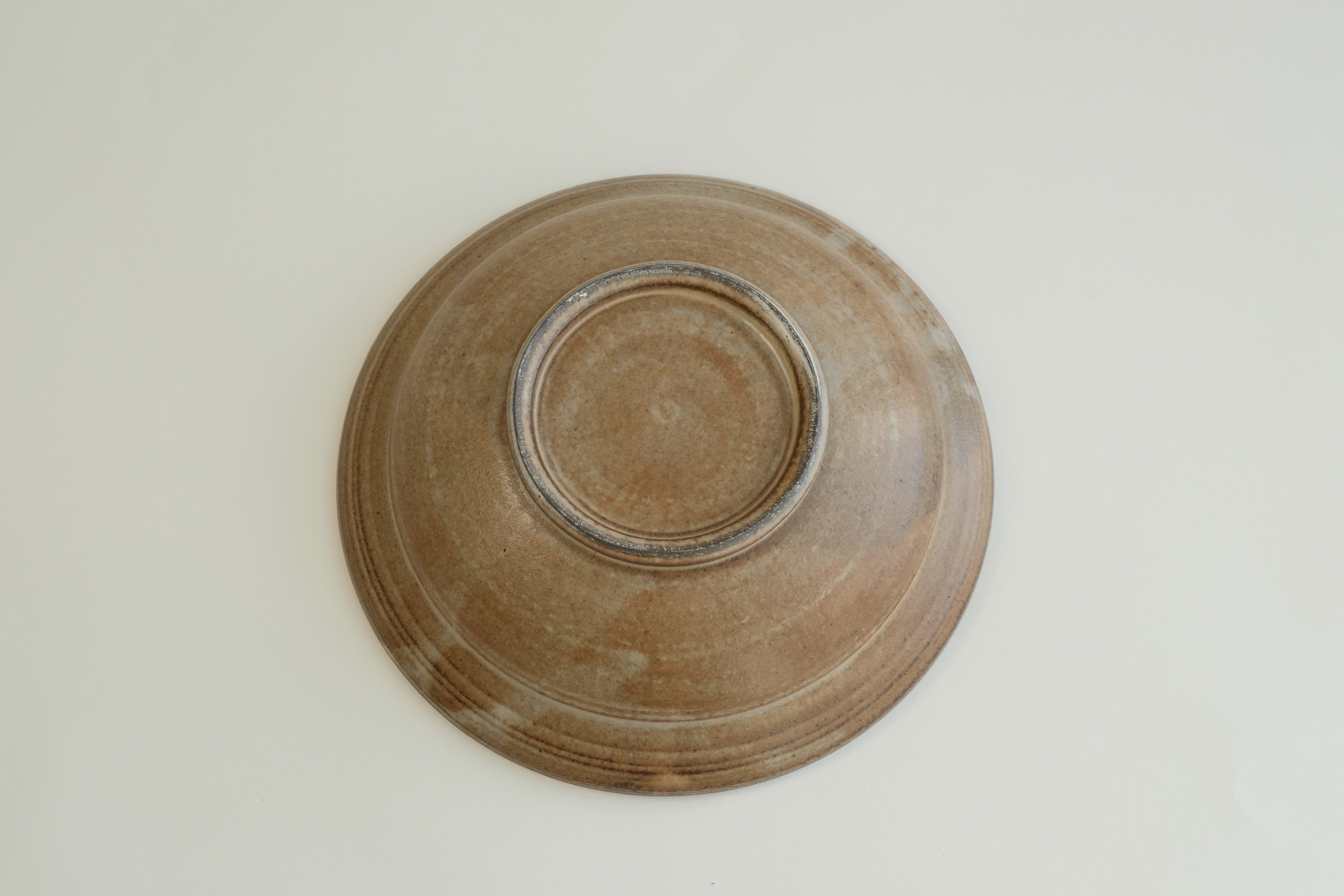 Hand-Brushed Brown Plate -  Large