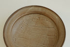 Hand-Brushed Brown Plate -  Large