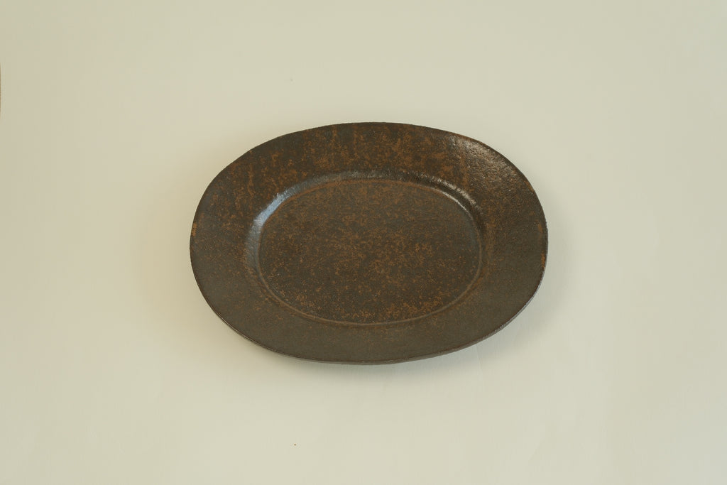 Brown Wide Oval Plate