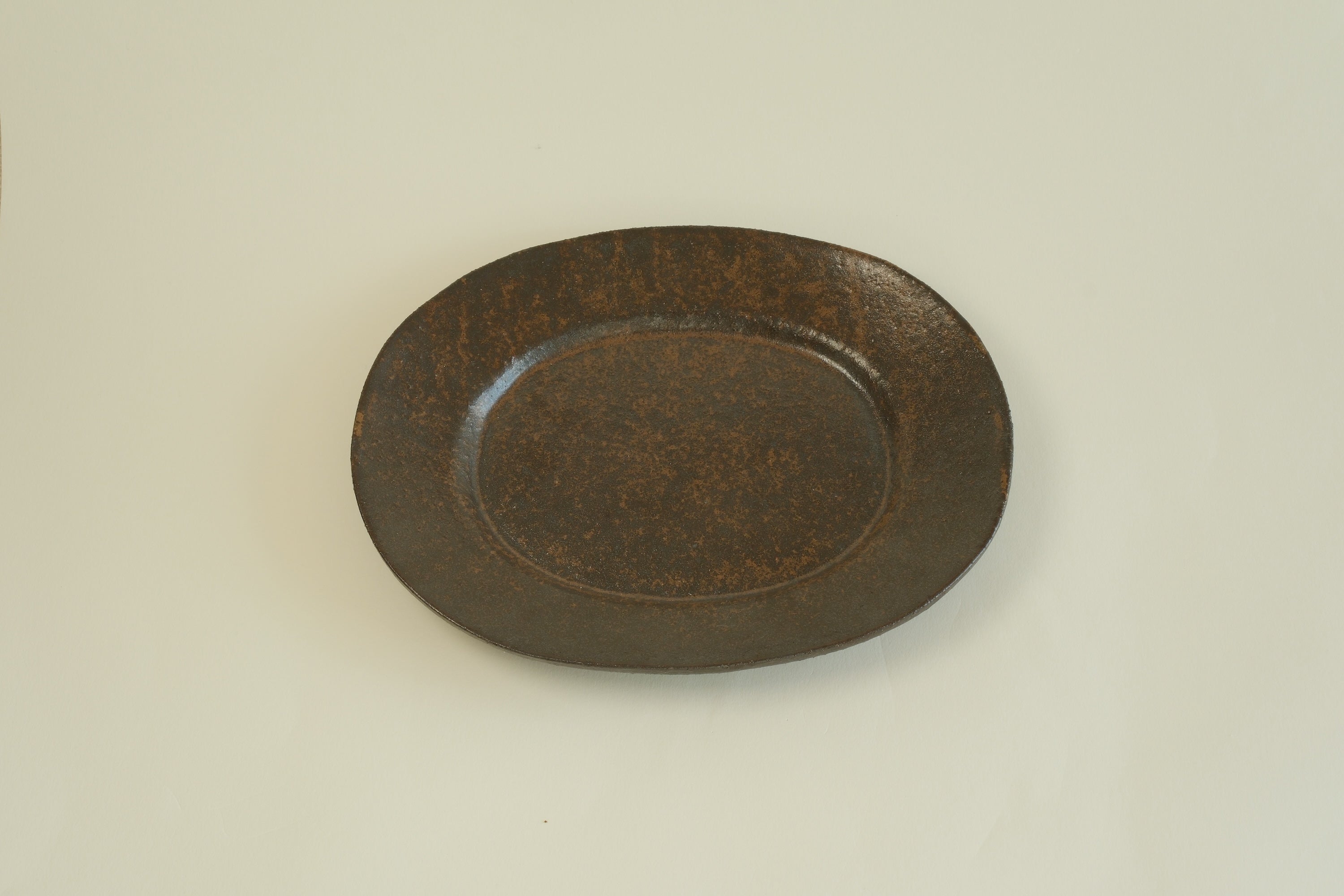 Brown Wide Oval Plate