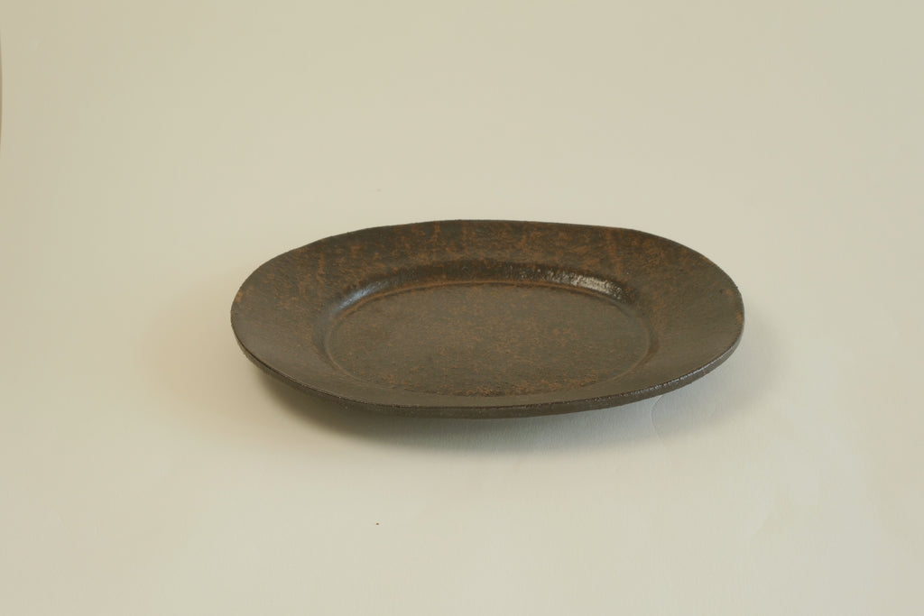 Brown Wide Oval Plate