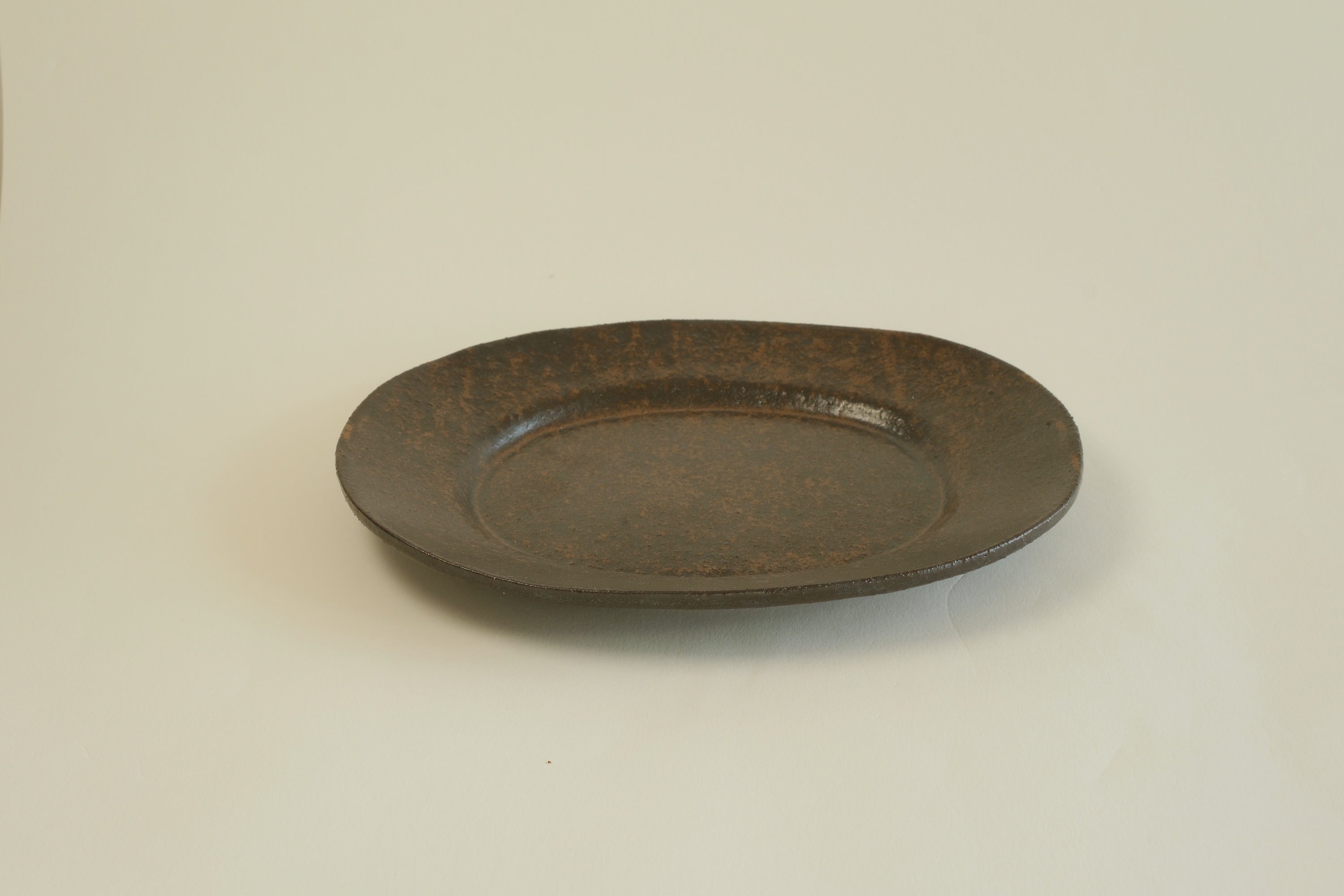 Brown Wide Oval Plate