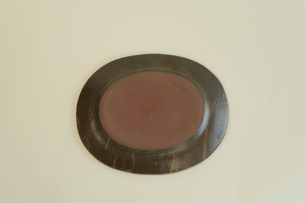 Brown Wide Oval Plate