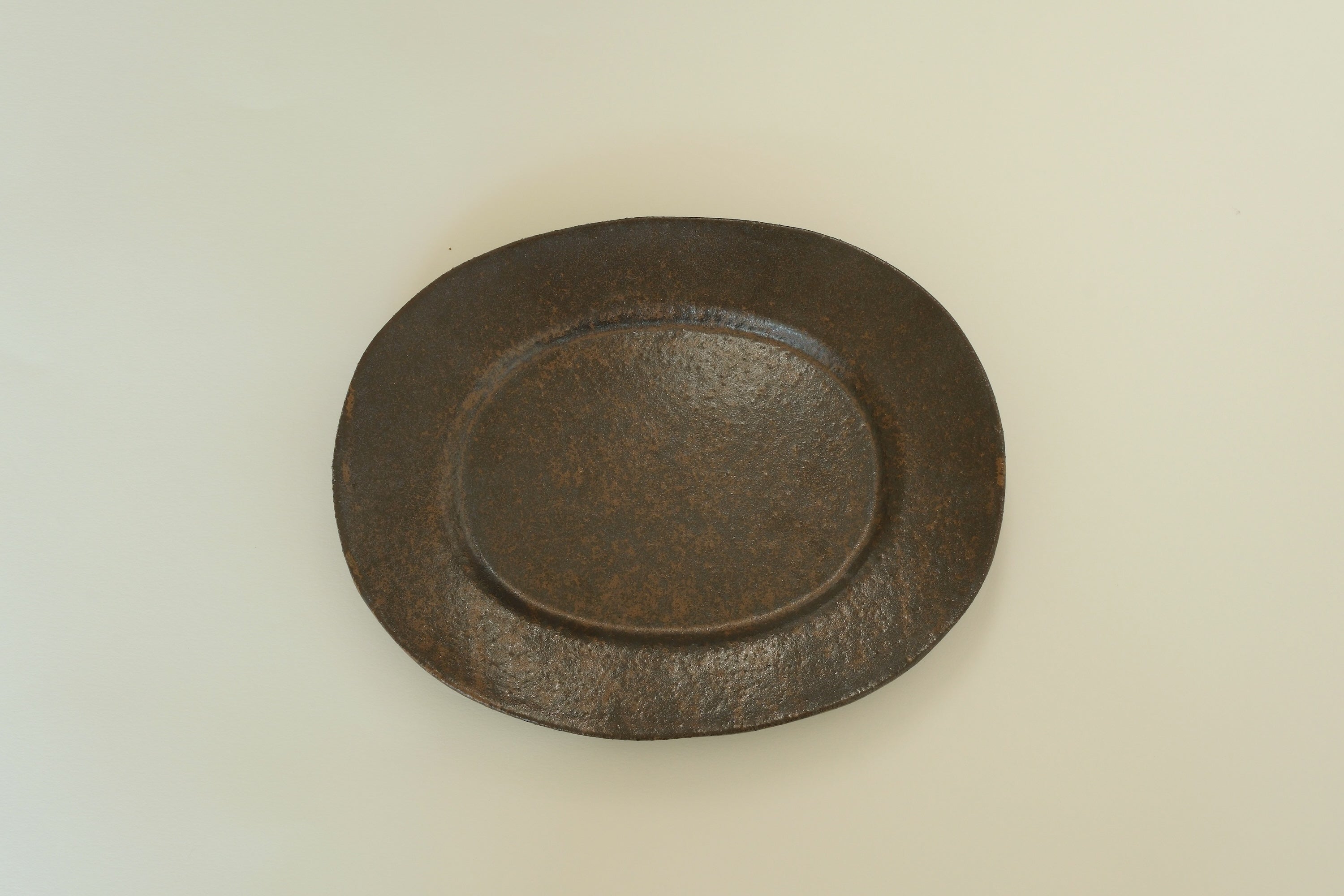 Brown Wide Oval Plate