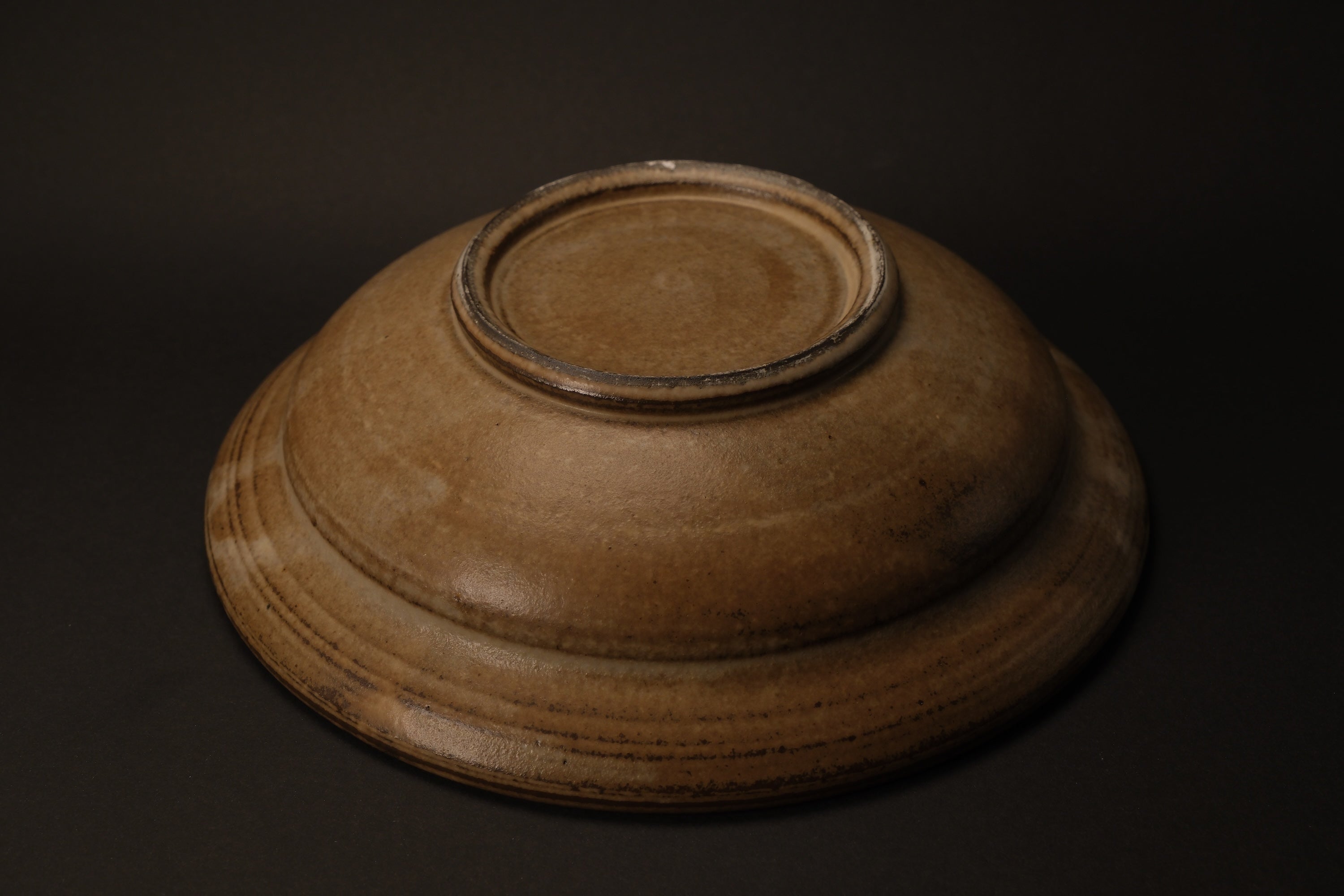 Hand-Brushed Brown Plate -  Large