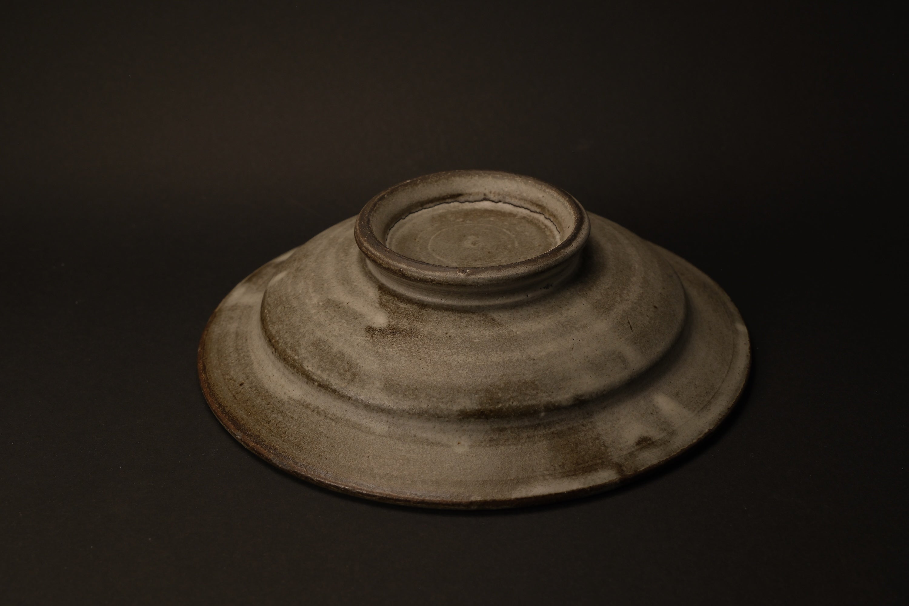 Hand-Brushed Grey Plate - Small