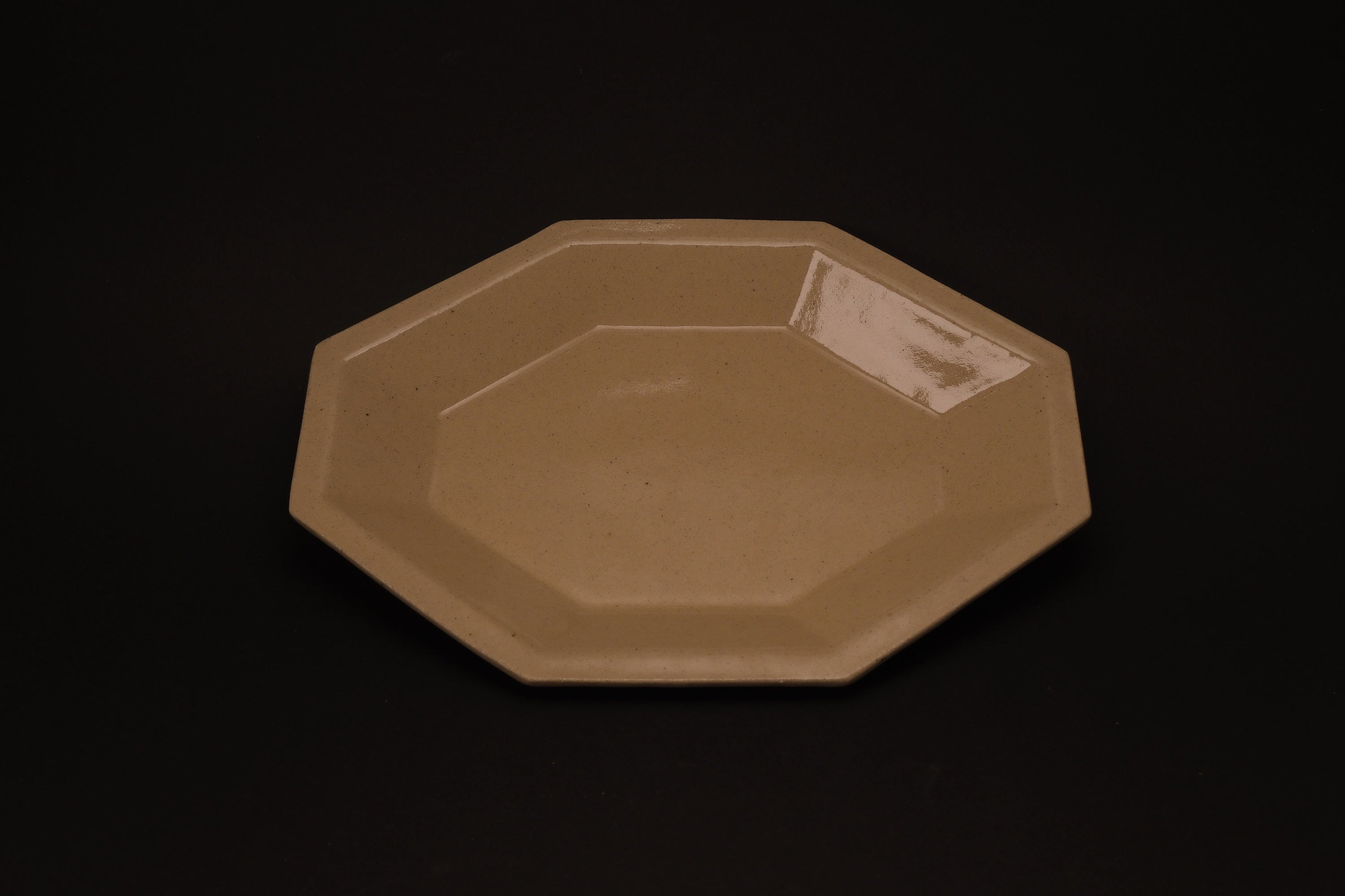 Beige Octagonal Plate