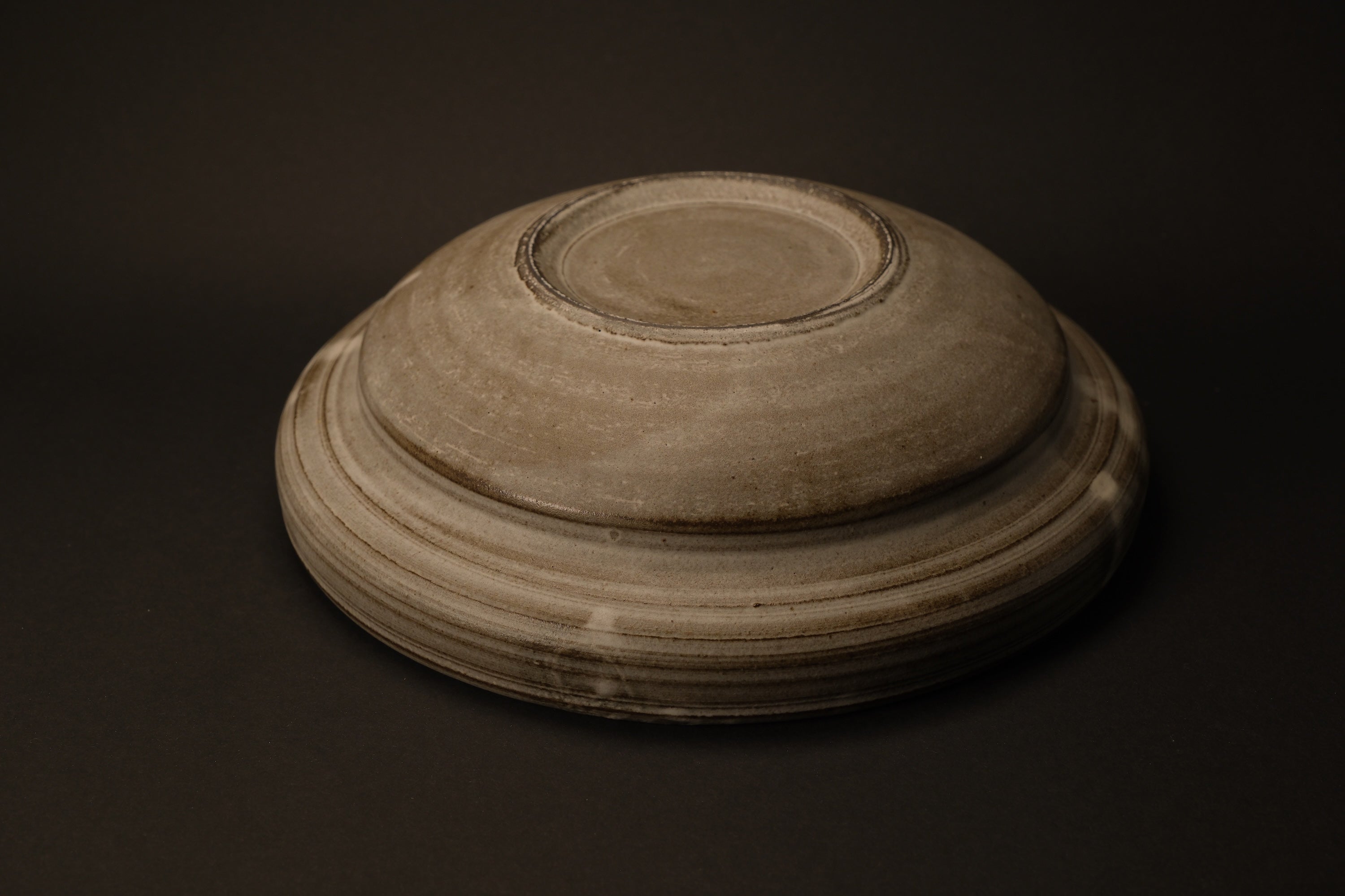 Hand-Brushed Gray Plate - Large