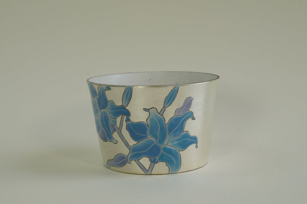 Silver-Dusted Blue Lily Cup B