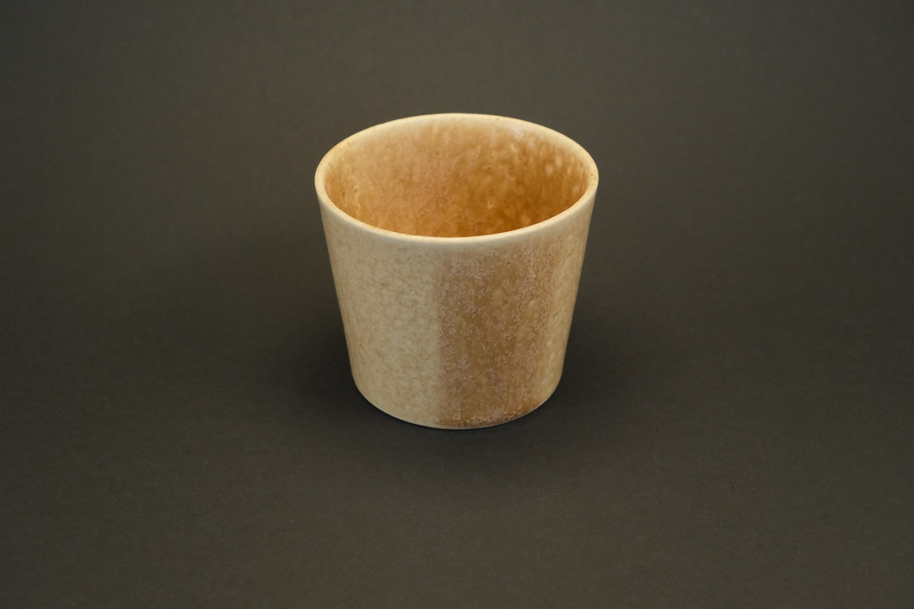 Beige Ceramic Straight Cup