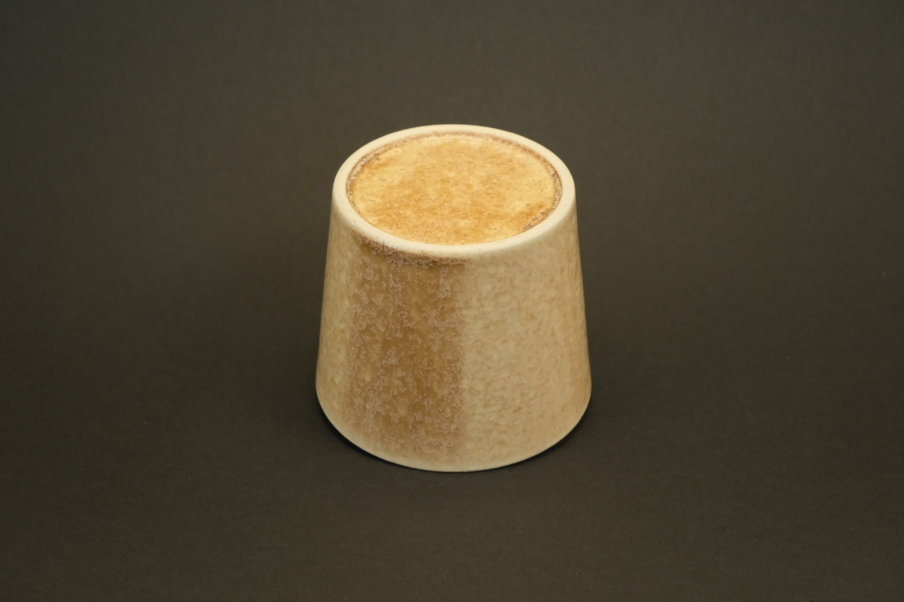 Beige Ceramic Straight Cup