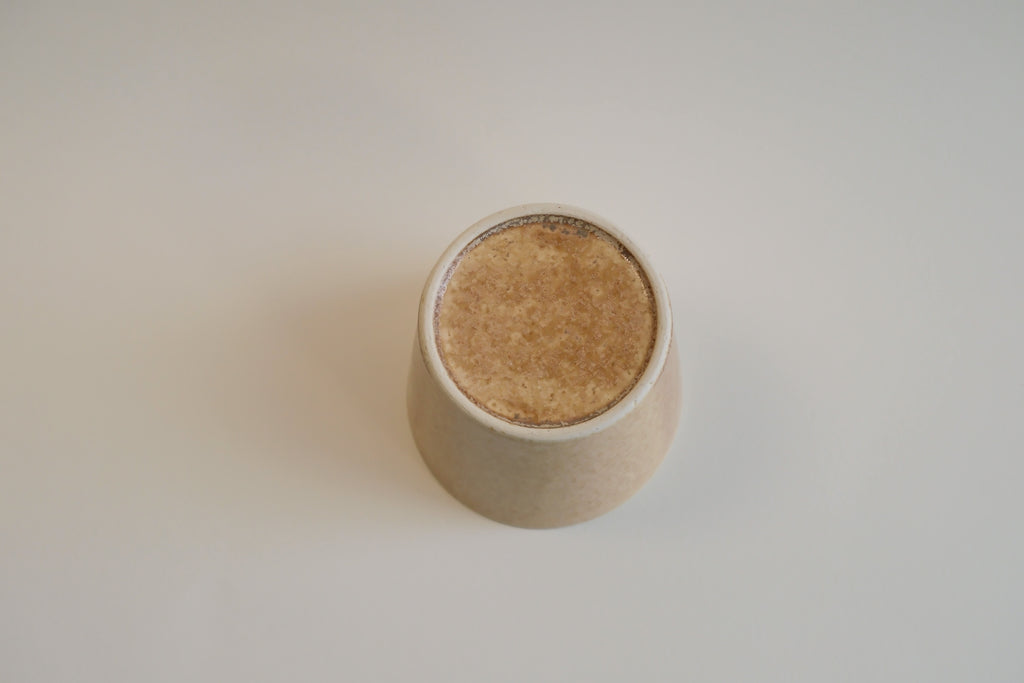 Beige Ceramic Straight Cup