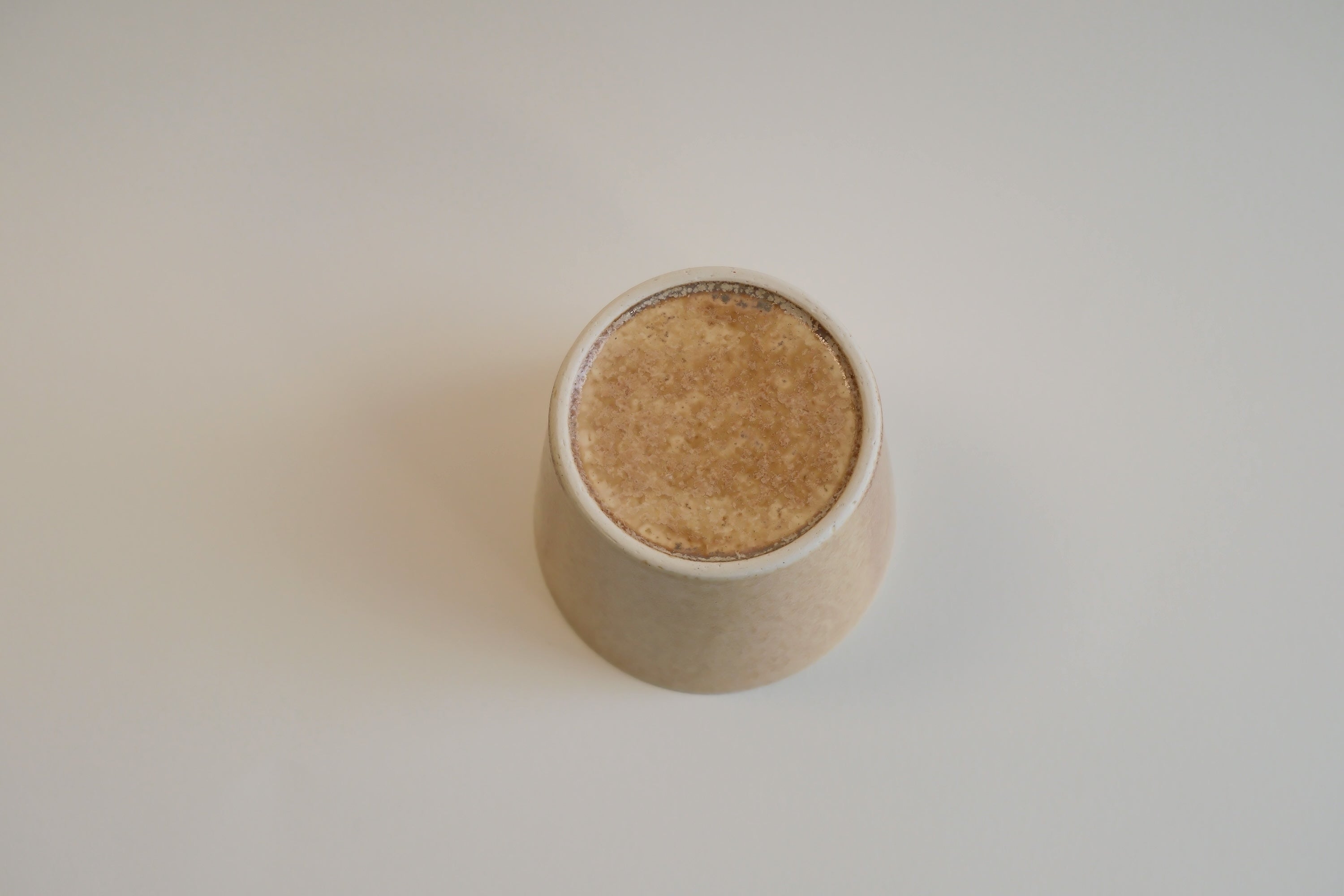 Beige Ceramic Straight Cup