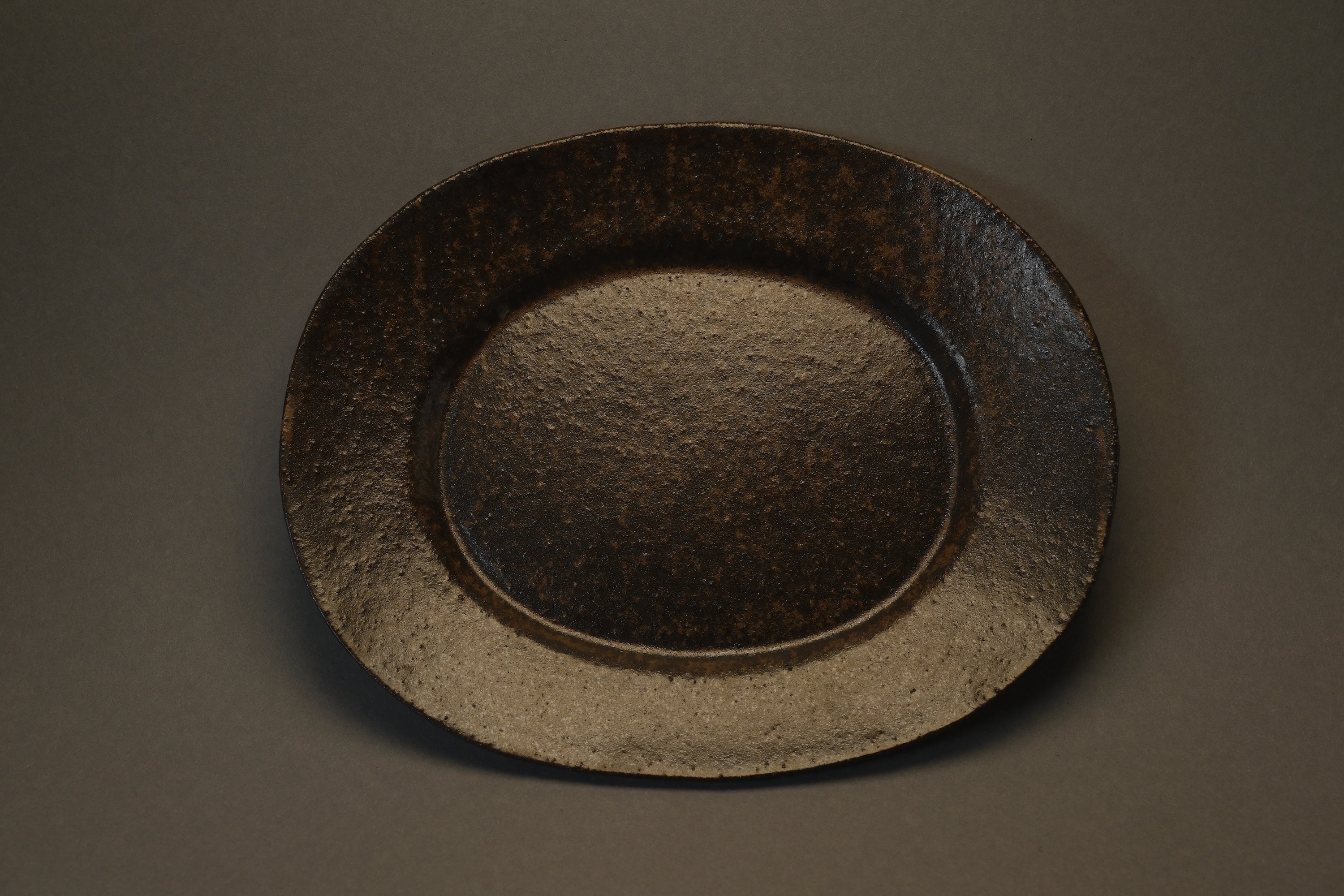Brown Wide Oval Plate