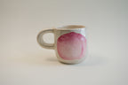 Peach Pattern Silver Luster Ceramic Mug