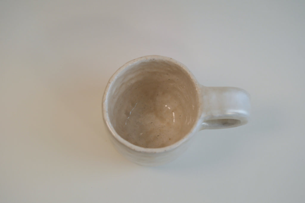 Peach Pattern Silver Luster Ceramic Mug