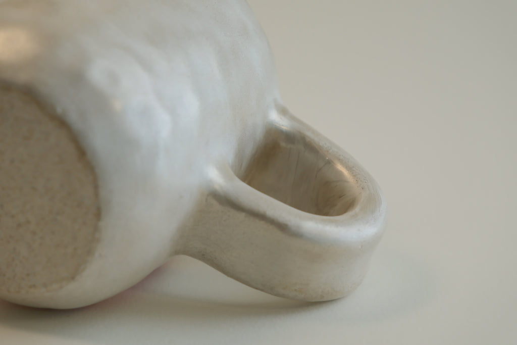 Peach Pattern Silver Luster Ceramic Mug