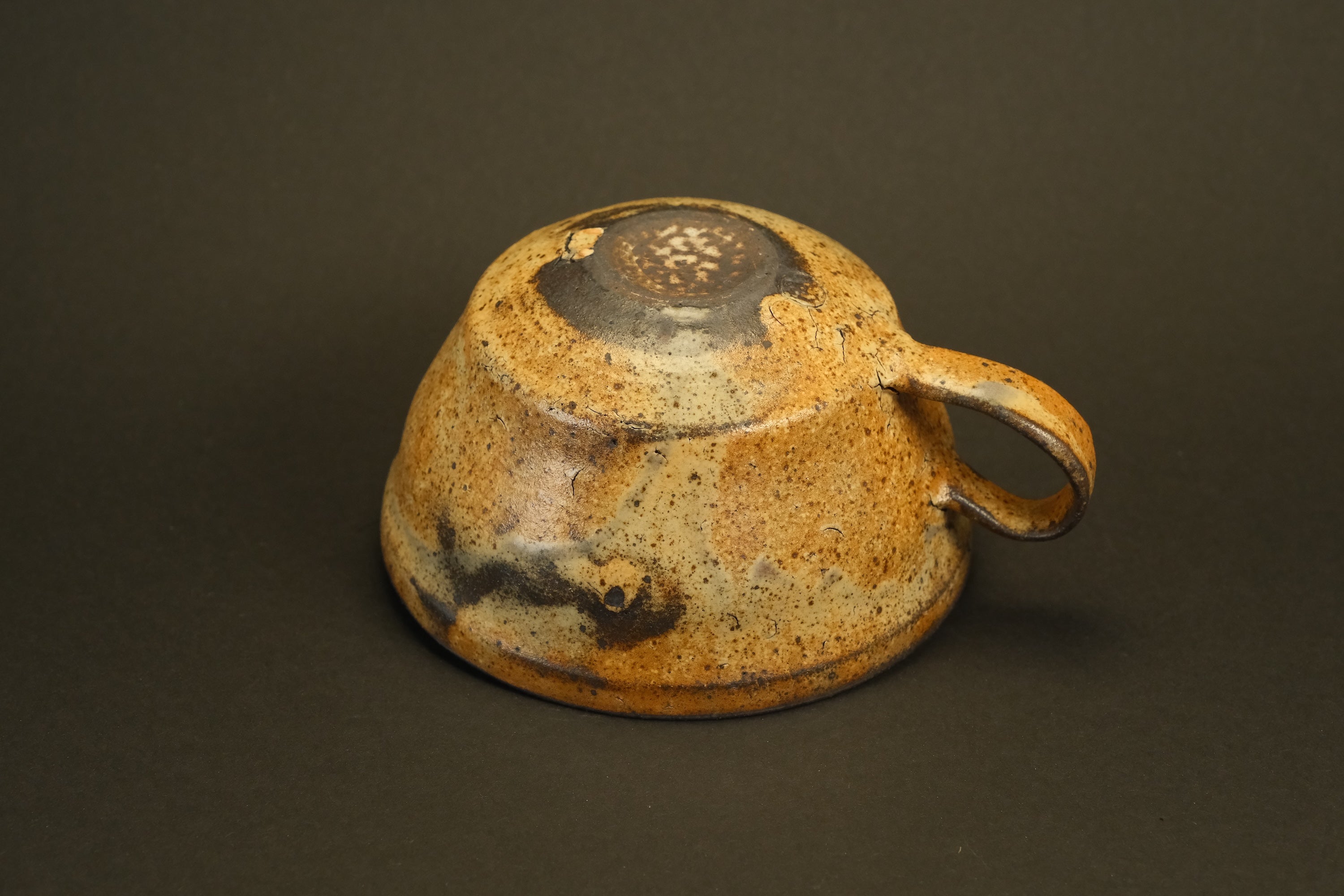 Wide Mouth Cup in Amber Drip