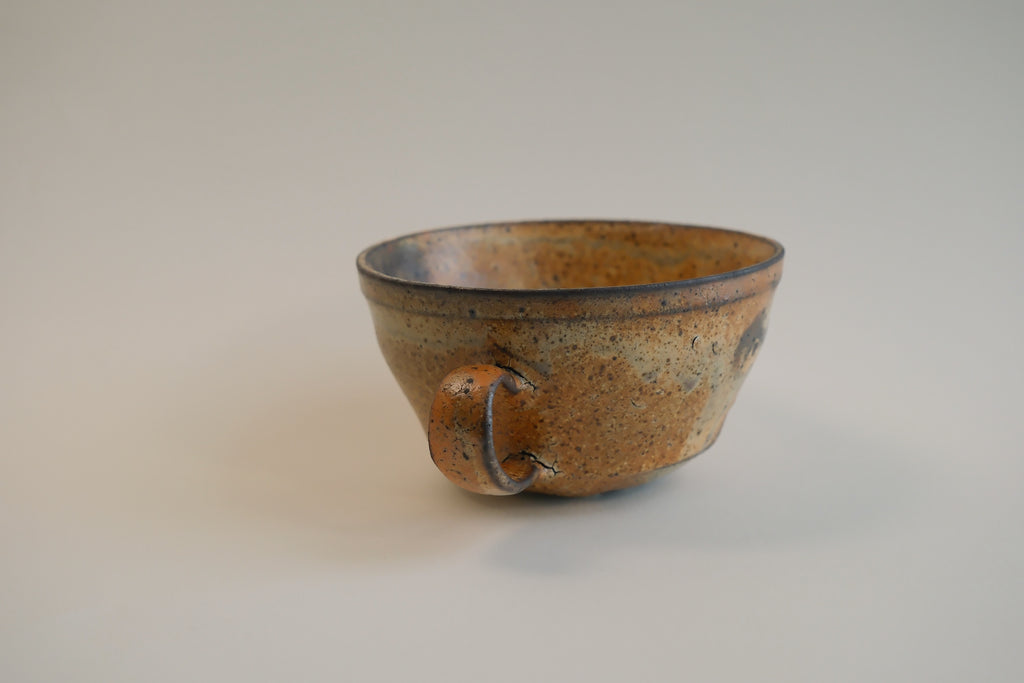 Amber Drip Glaze Wide Rim Cup