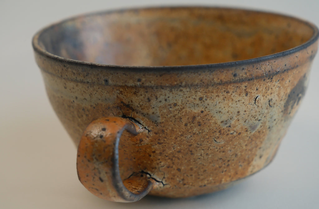 Amber Drip Glaze Wide Rim Cup