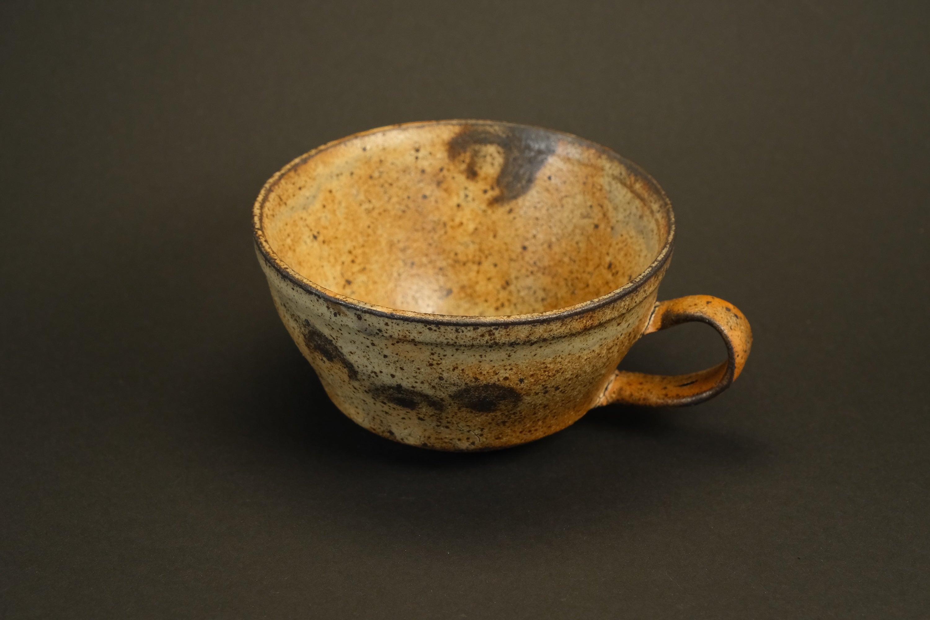 Wide Mouth Cup in Amber Drip