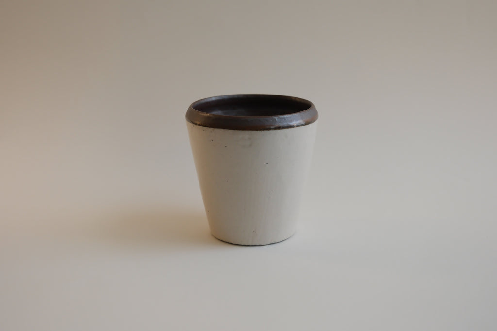 Embossed Rim Ceramic Cup