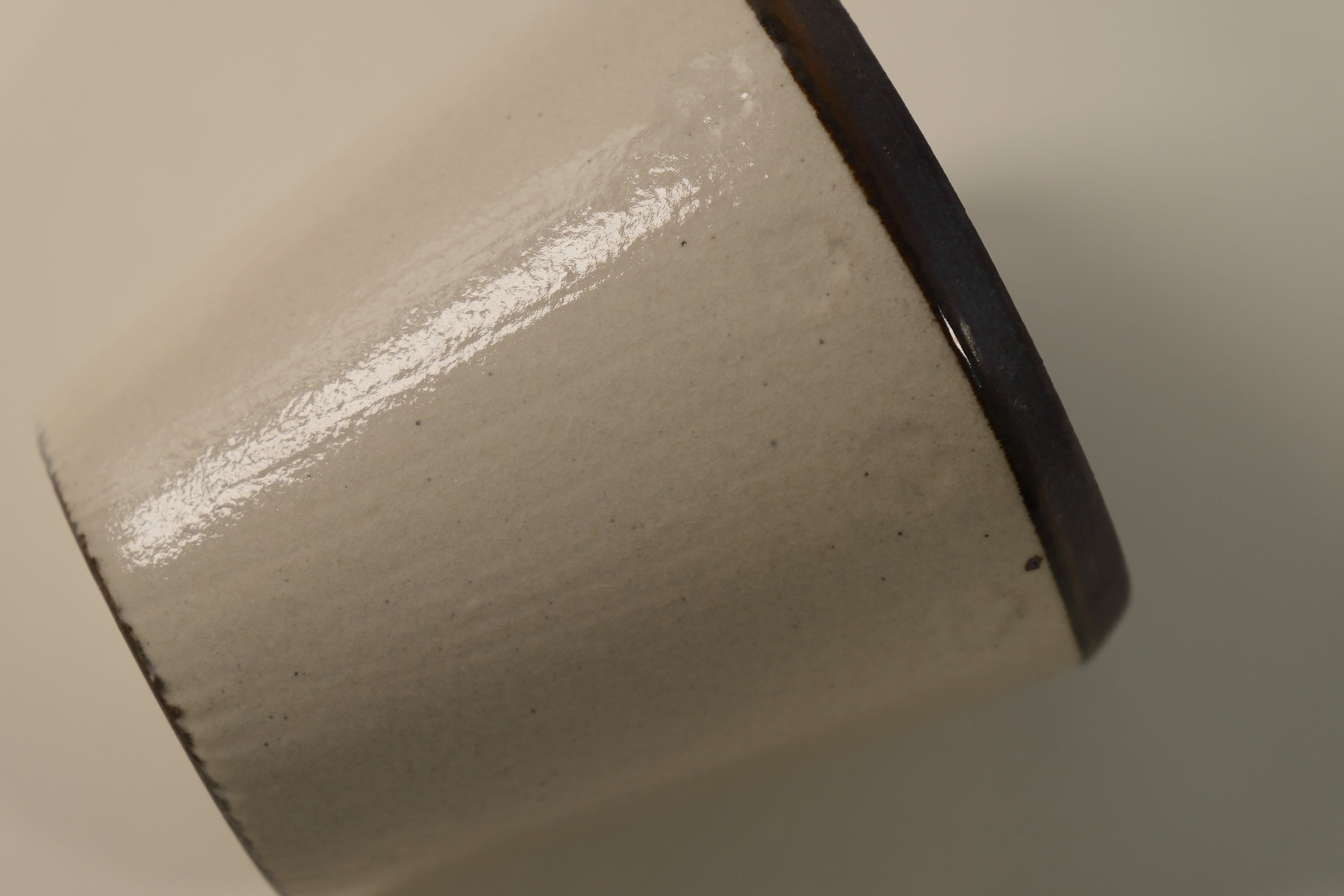 Embossed Rim Ceramic Cup