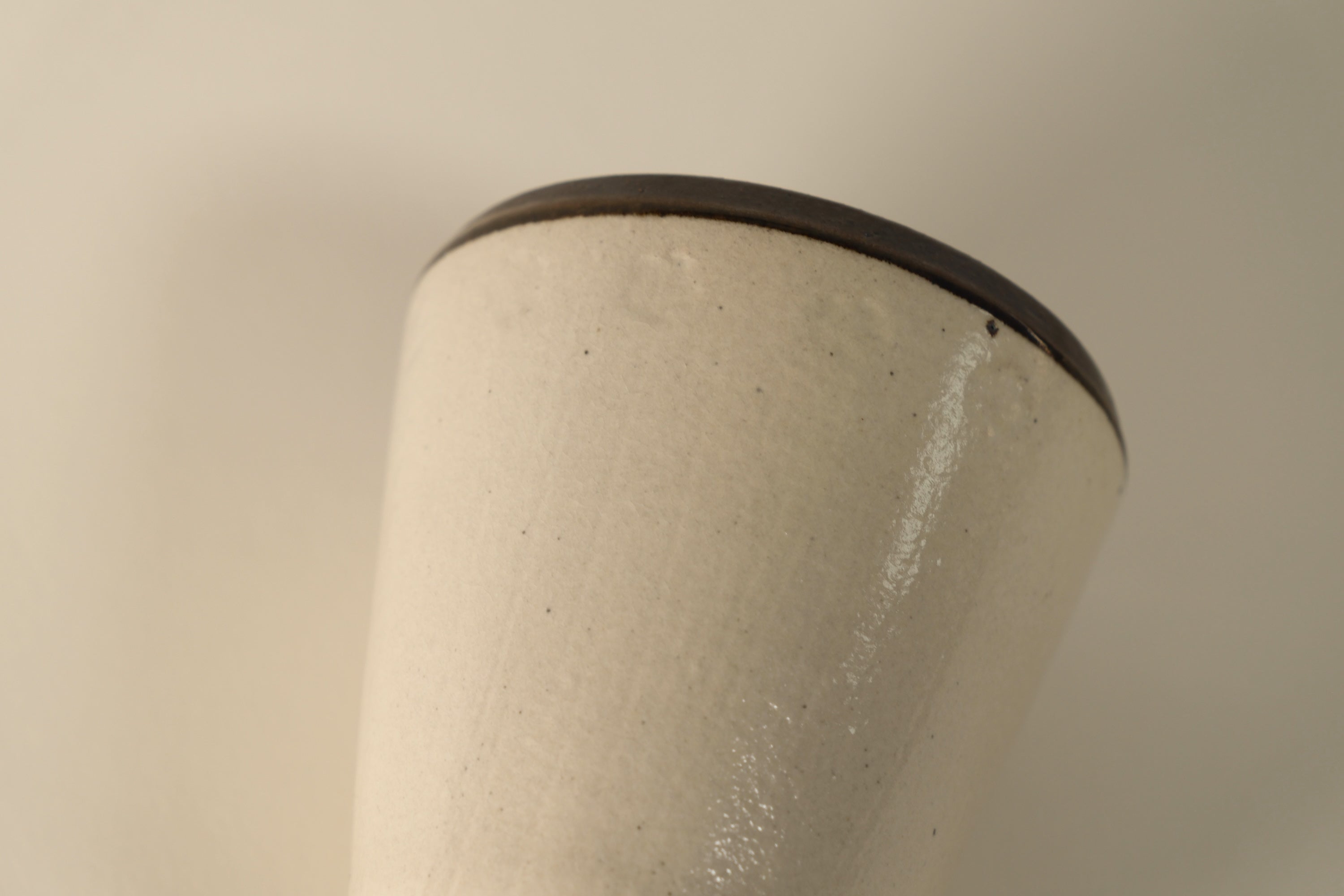Embossed Rim Ceramic Cup