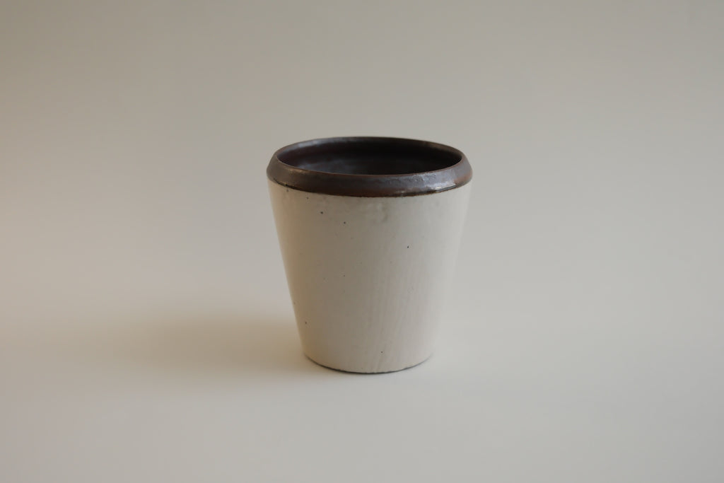 Embossed Rim Ceramic Cup