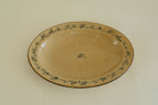 Blue Floral Oval Ceramic Plate A
