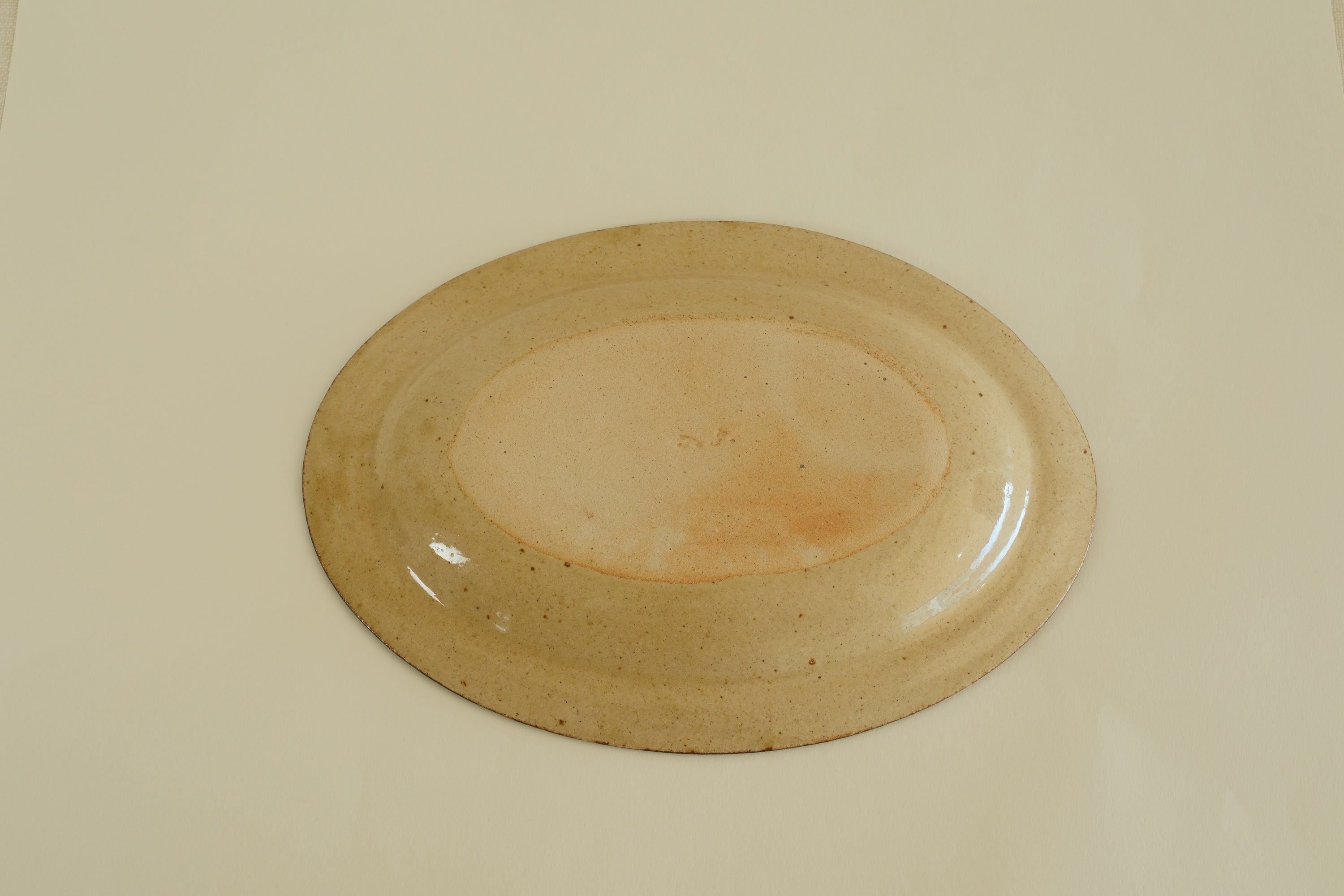 Blue Floral Oval Ceramic Plate A